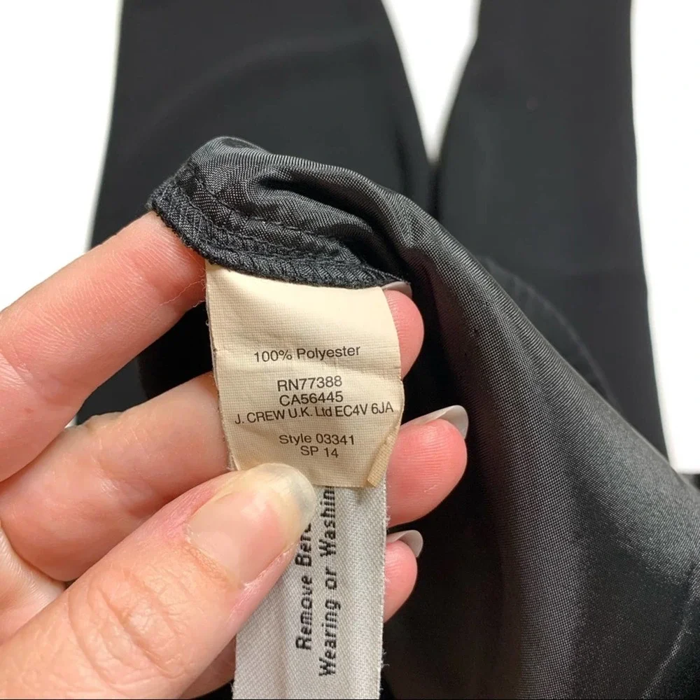 J. Crew sz 8 black Drapey drawstring crop Pants